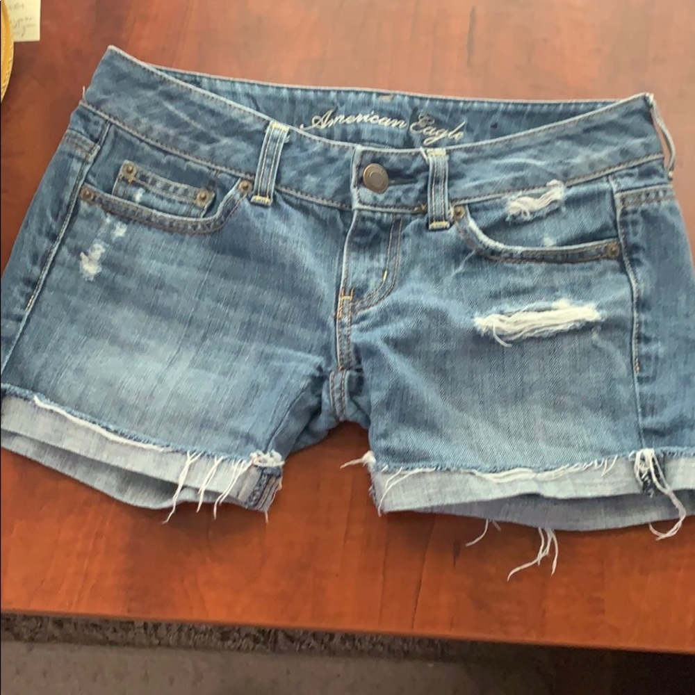 American eagle jean shorts size 0